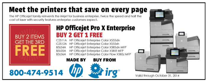 HP Officejet Pro X Enterprise Printers - Buy Two Get the 3rd FREE